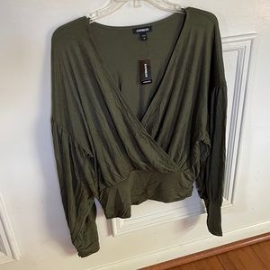 Express Olive Blouse